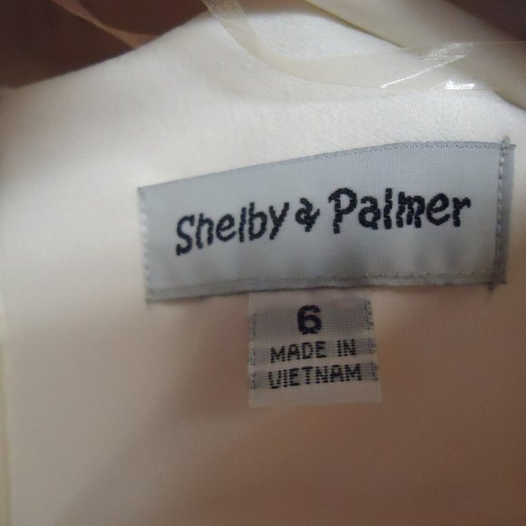 Shelby & Palmer size 6 White Midi Length Dress - Picture 8 of 8